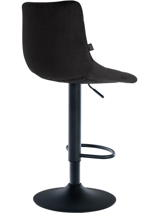 Set van 2 barkrukken Jerry fluweel, zwart Set van 2 barkrukken Jerry fluweel, zwart