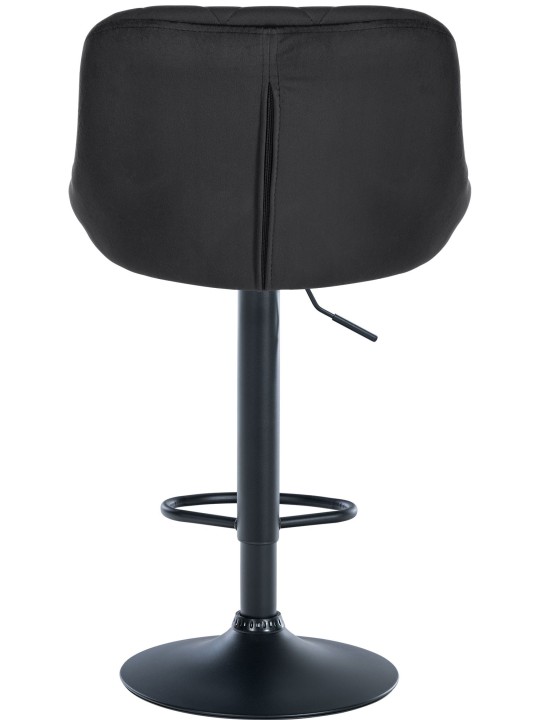 Set van 2 barkrukken Lazio fluweel, zwart