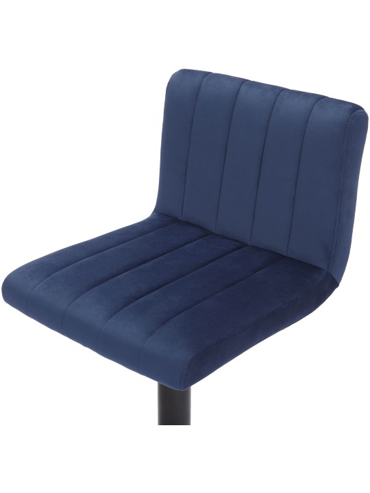 Barkruk Jamie fluweel, blauw