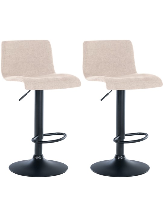 Set van 2 barkrukken Branford stof, crème Set van 2 barkrukken Branford stof, crème