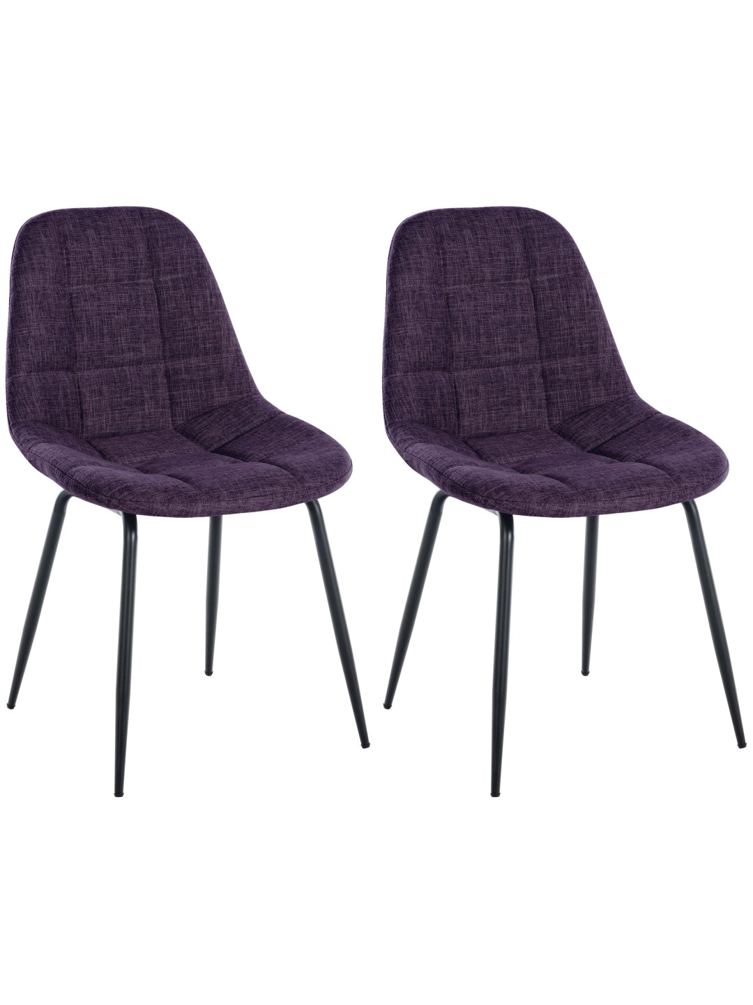 Set van 2 stoelen Tom stof, paars