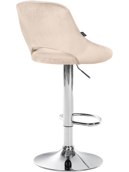 Set van 2 barkrukken Milet fluweel C, crème