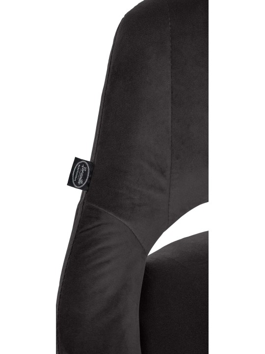 Set van 2 barkrukken Milet fluweel C, zwart Set van 2 barkrukken Milet fluweel C, zwart