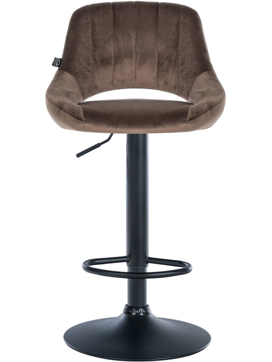 Set van 2 barkrukken Milet fluweel B, bruin