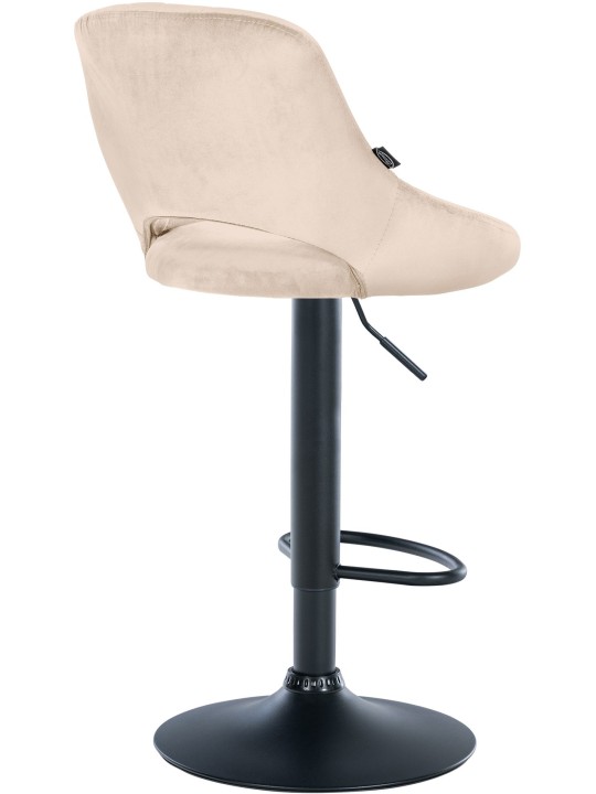Set van 2 barkrukken Milet fluweel B, crème