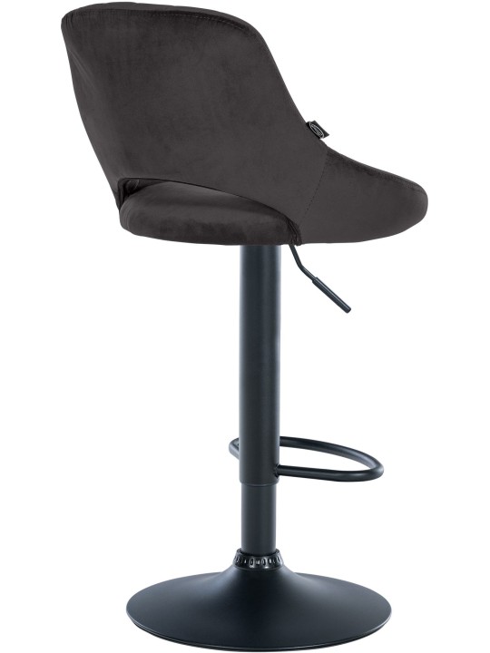 Set van 2 barkrukken Milet fluweel B, zwart Set van 2 barkrukken Milet fluweel B, zwart