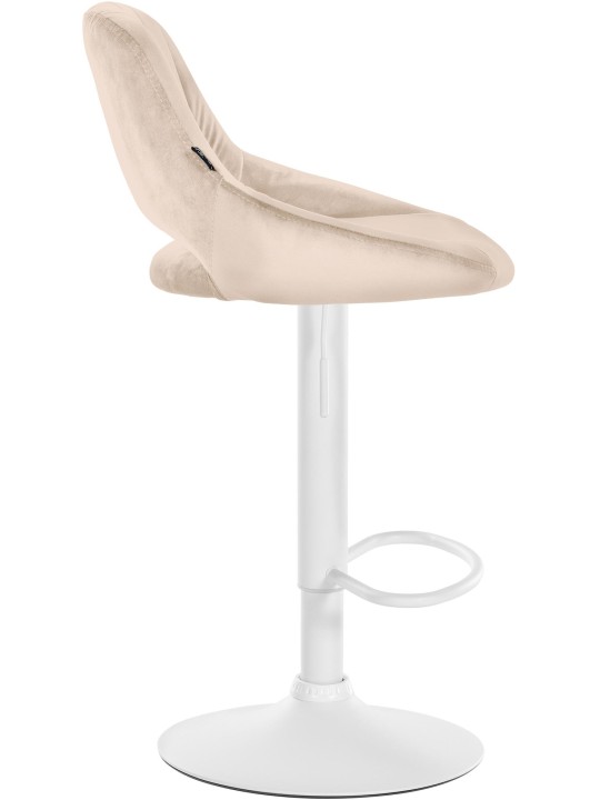 Set van 2 barkrukken Milet fluweel W, crème