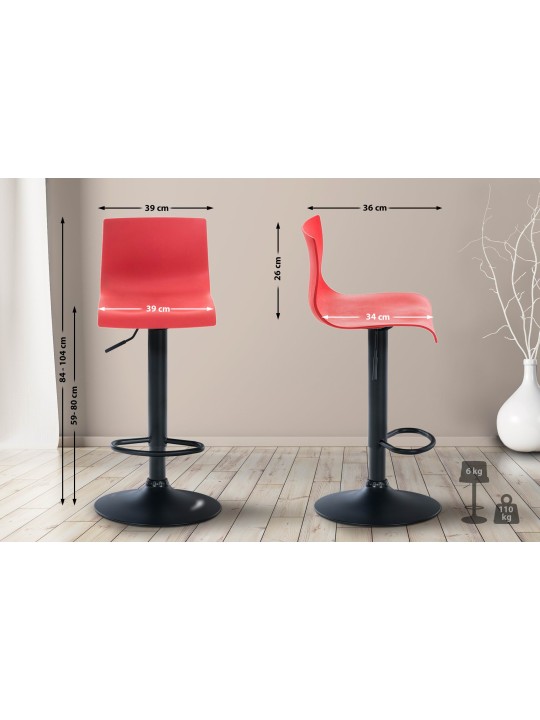Barkruk Hoover B, rood