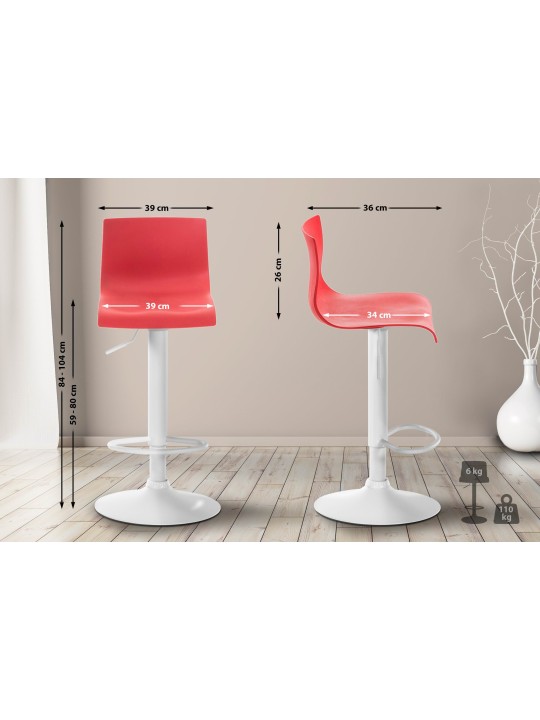 Barkruk Hoover W, rood