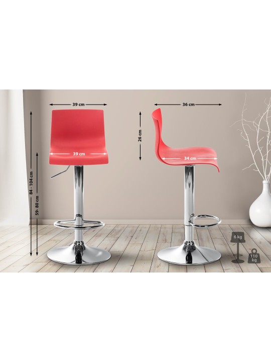 Barkruk Hoover C, rood