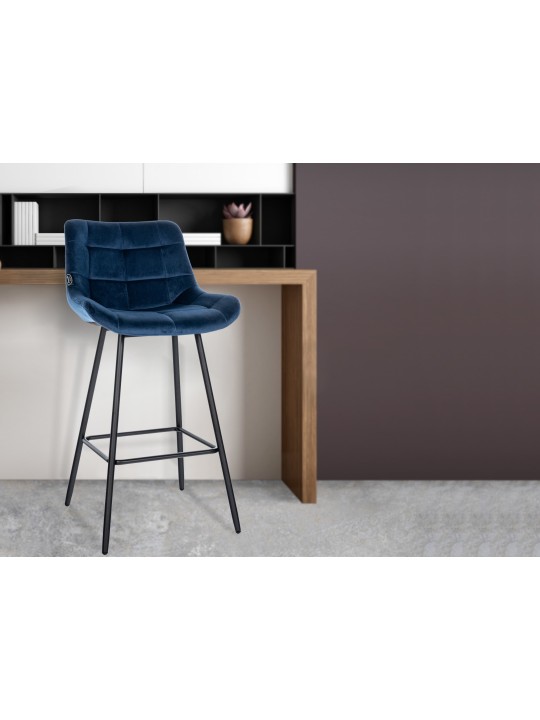 Barkruk Weston fluweel, blauw Barkruk Weston fluweel, blauw