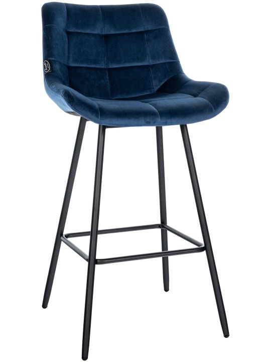 Barkruk Weston fluweel, blauw Barkruk Weston fluweel, blauw