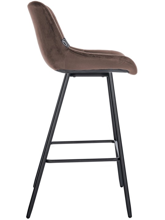 Barkruk Weston fluweel, bruin