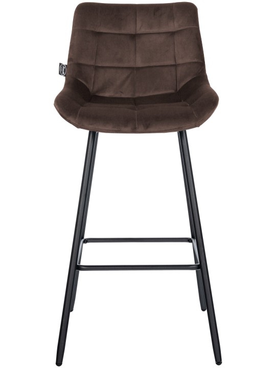 Barkruk Weston fluweel, bruin