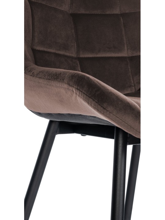 Barkruk Weston fluweel, bruin