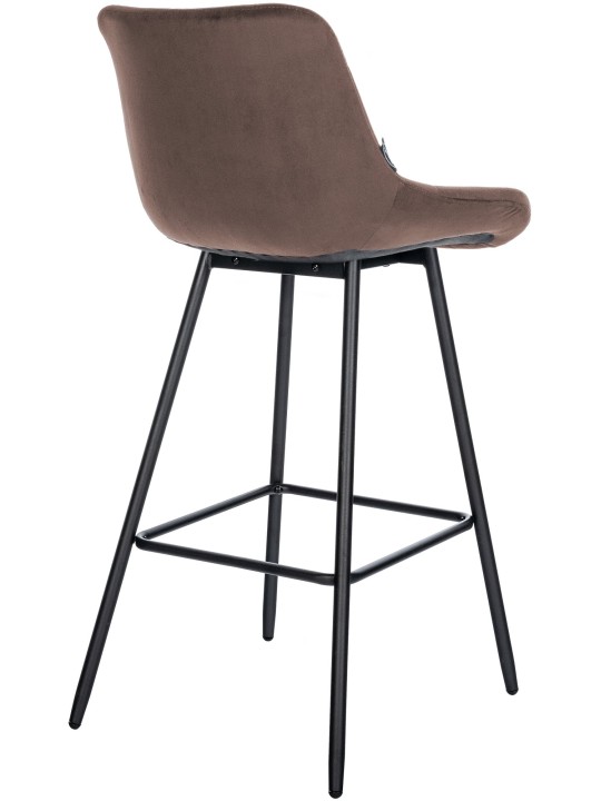 Barkruk Weston fluweel, bruin