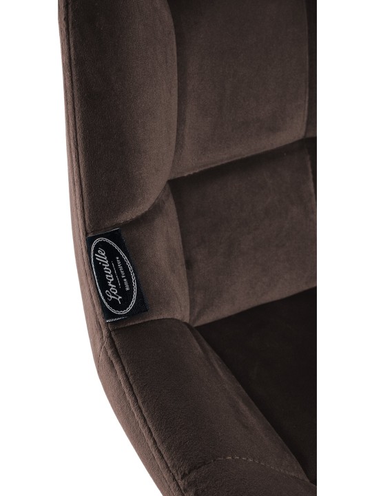 Barkruk Weston fluweel, bruin