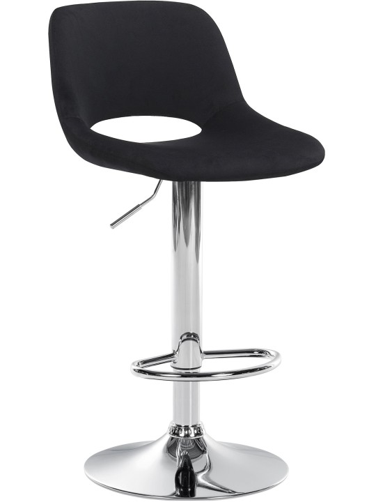 Barkruk Camden fluweel chroom, zwart Barkruk Camden fluweel chroom, zwart