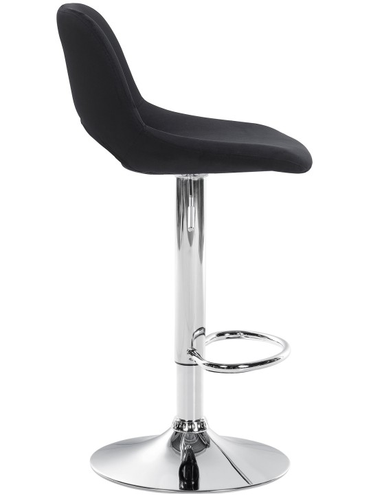 Barkruk Camden fluweel chroom, zwart Barkruk Camden fluweel chroom, zwart