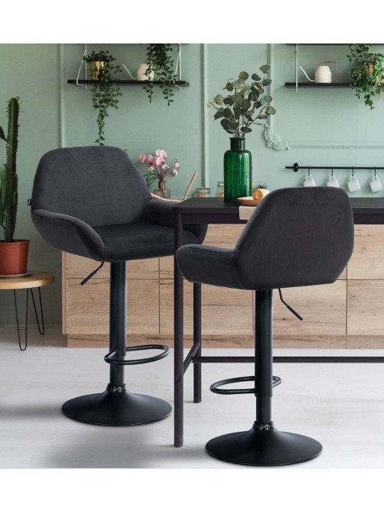Barkruk Braga fluweel, zwart Barkruk Braga fluweel, zwart