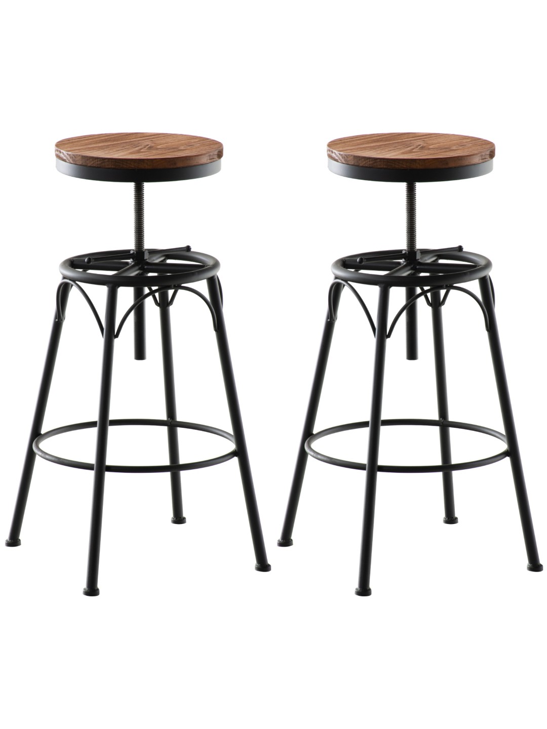 Set van 2 barkrukken Beam, zwart