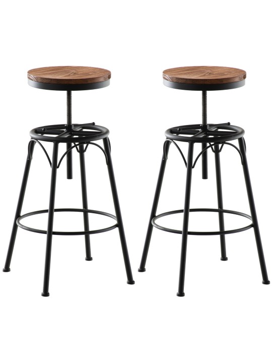 Set van 2 barkrukken Beam, zwart Set van 2 barkrukken Beam, zwart