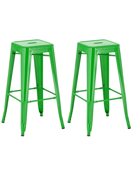 Set van 2 barkrukken Joshua, groen