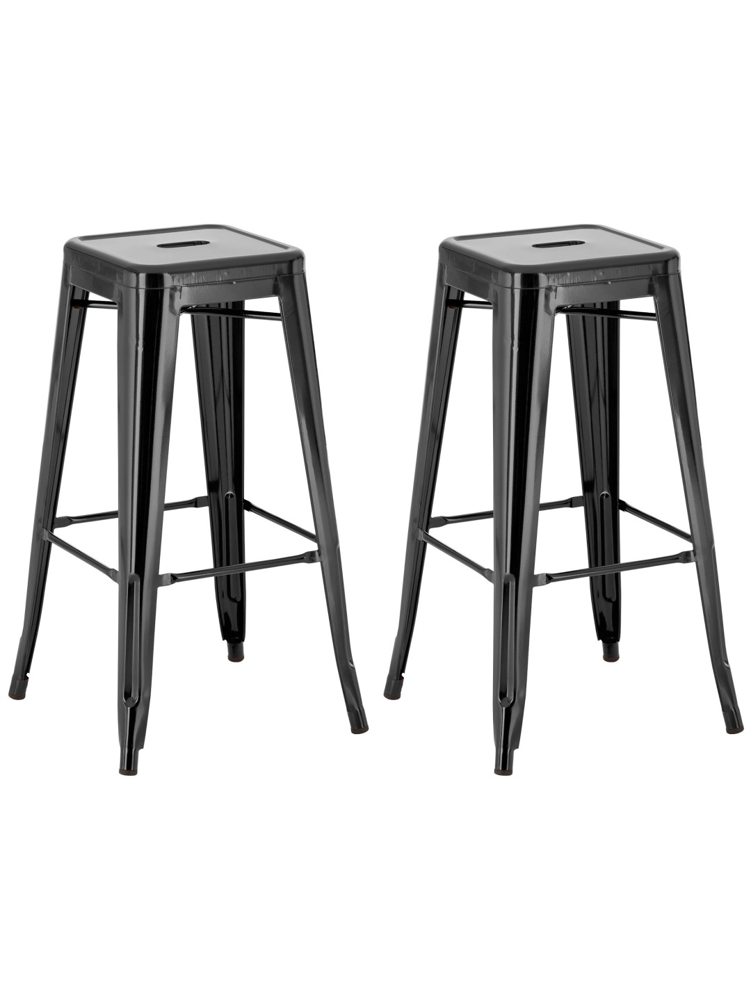 Set van 2 barkrukken Joshua, zwart
