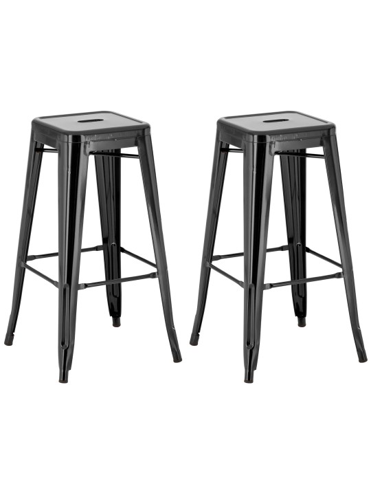 Set van 2 barkrukken Joshua, zwart