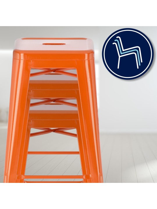 Set van 2 barkrukken Joshua, oranje
