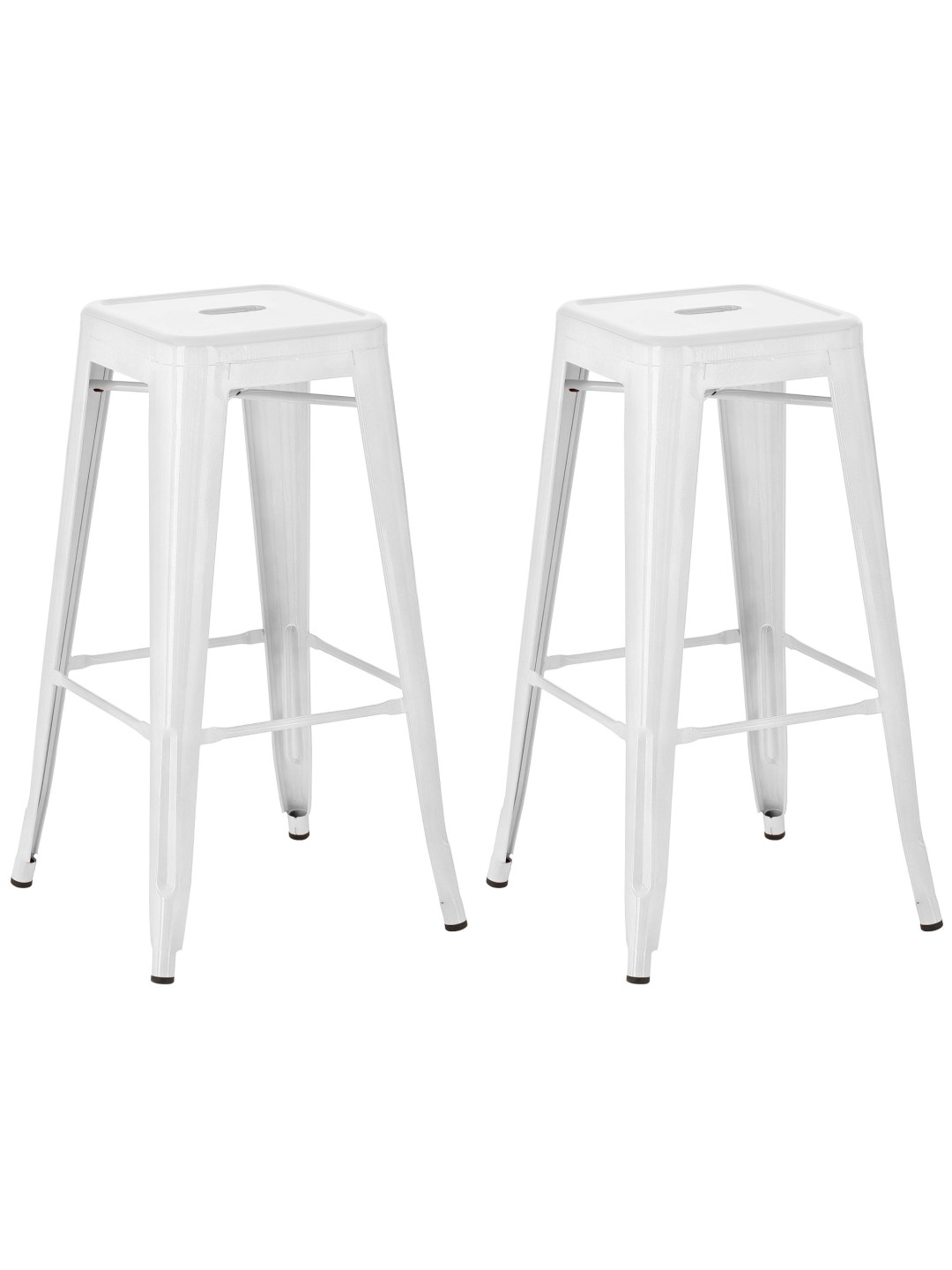 Set van 2 barkrukken Joshua, wit