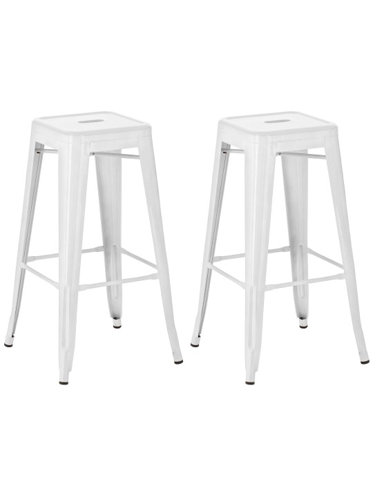 Set van 2 barkrukken Joshua, wit