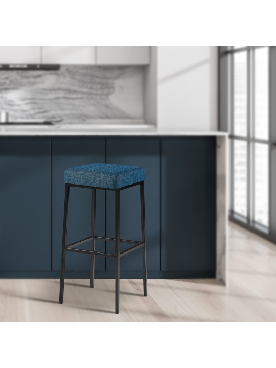 Barkruk Montreal B85 stof, blauw