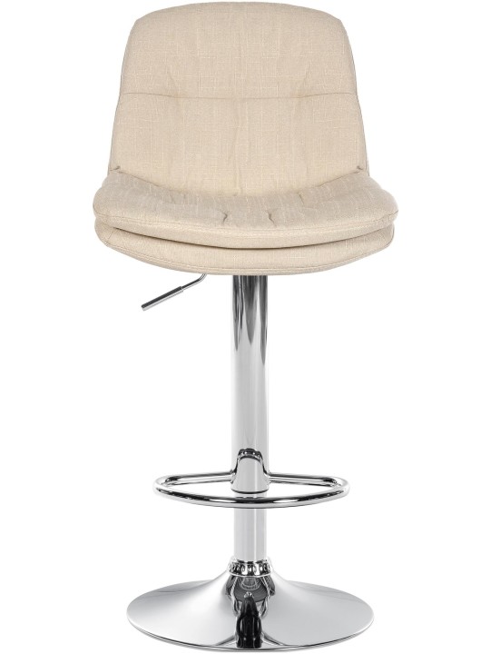 Barkruk Laurel stof chroom, crème