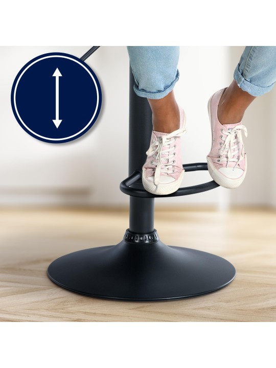Barkruk Laurel stof, donkergrijs