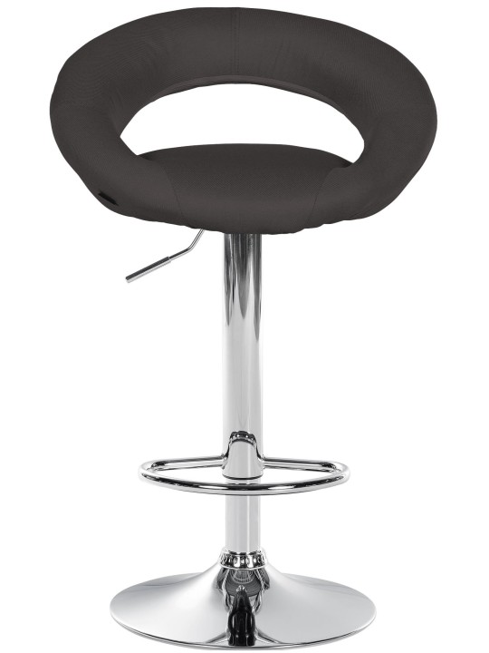 Set van 2 barkrukken Olinda stof chroom, donkergrijs Set van 2 barkrukken Olinda stof chroom, donkergrijs