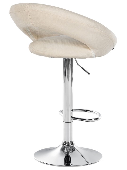 Set van 2 barstoelen Olinda stof chroom, crème Set van 2 barstoelen Olinda stof chroom, crème