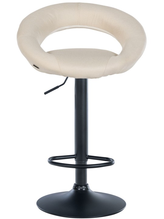 Set van 2 barkrukken Olinda stof zwart, crème Set van 2 barkrukken Olinda stof zwart, crème