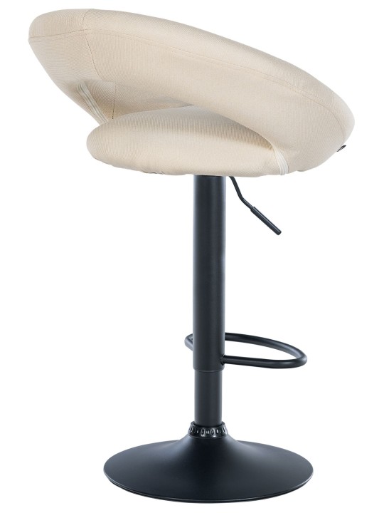 Set van 2 barkrukken Olinda stof zwart, crème Set van 2 barkrukken Olinda stof zwart, crème