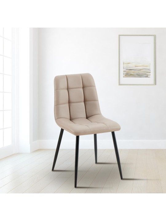 Eetkamerstoel Antibes kunstleer, taupe Eetkamerstoel Antibes kunstleer, taupe