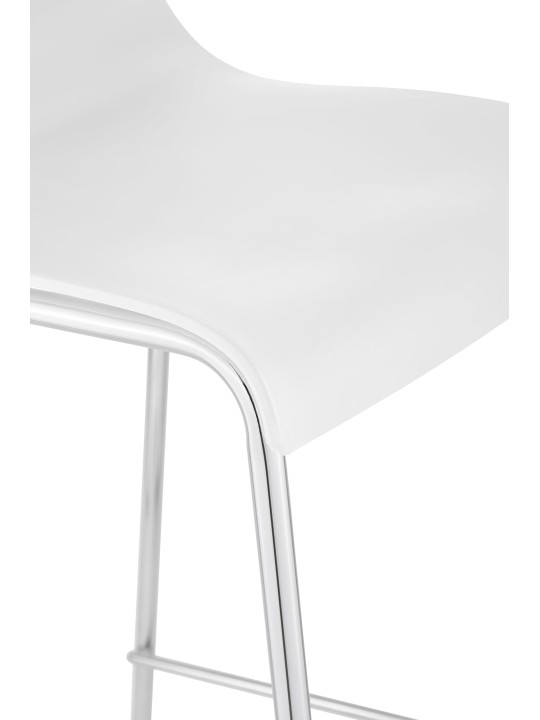 Barkruk Hoover chroom 4-poots frame, wit Barkruk Hoover chroom 4-poots frame, wit