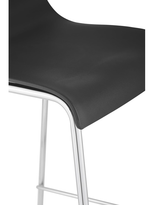 Barkruk Hoover chroom 4-poots frame, zwart Barkruk Hoover chroom 4-poots frame, zwart