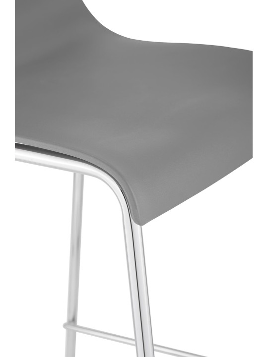 Barkruk Hoover chroom 4-poots frame, grijs Barkruk Hoover chroom 4-poots frame, grijs