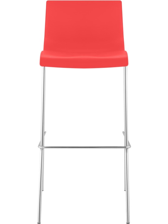 Barkruk Hoover chroom 4-poots frame, rood Barkruk Hoover chroom 4-poots frame, rood
