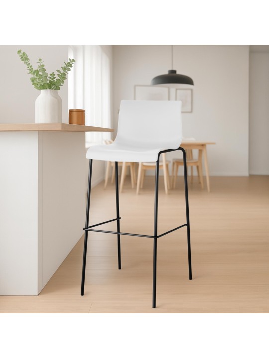 Barkruk Hoover 4-poots frame, wit