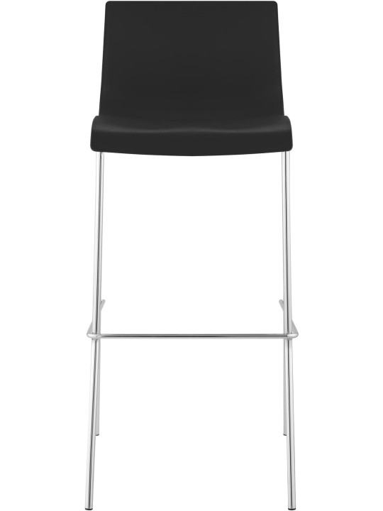 Set van 2 barkrukken Hoover kunststof 4-poots frame chroom, zwart