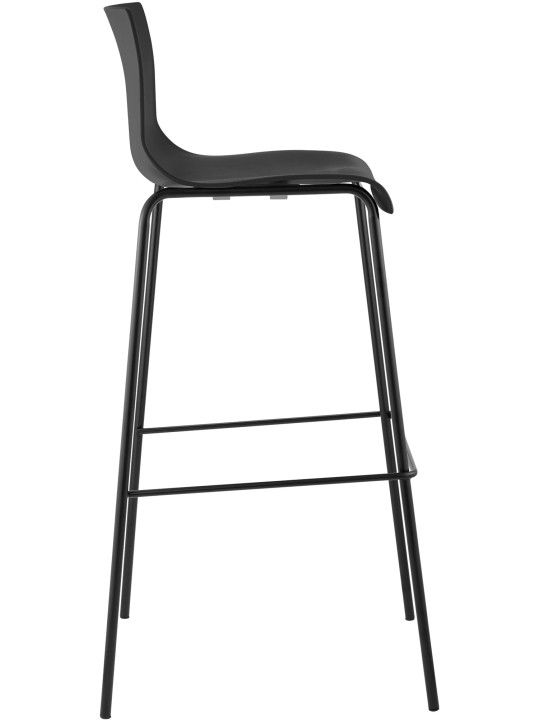 Set van 2 barkrukken Hoover kunststof 4-poots frame, zwart