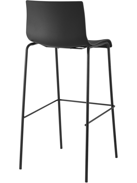 Set van 2 barkrukken Hoover kunststof 4-poots frame, zwart