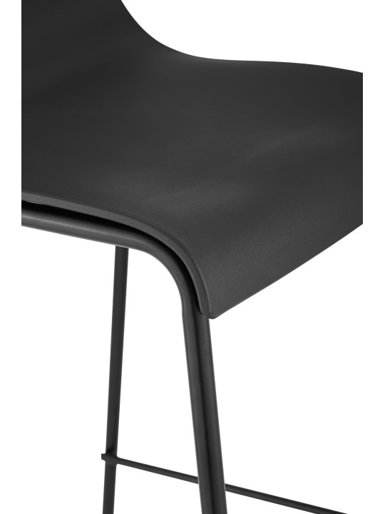 Set van 2 barkrukken Hoover kunststof 4-poots frame, zwart