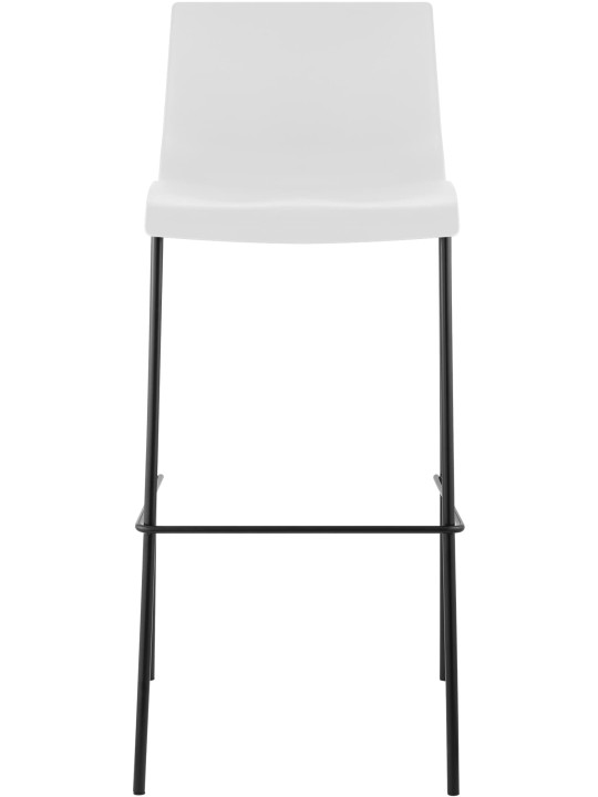 Set van 2 barkrukken Hoover kunststof 4-poots frame, wit